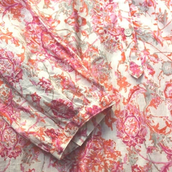 Rebecca Taylor Floral Ruffle Long Sleeve Dreamweaver Voile Blouse Size 6 - Picture 7 of 8